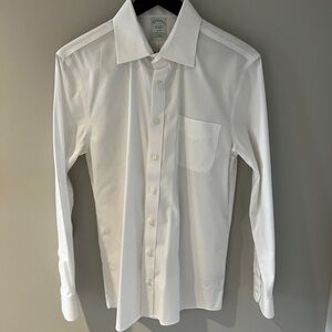Brooks Brothers White Dress Shirt with Pointed Collar